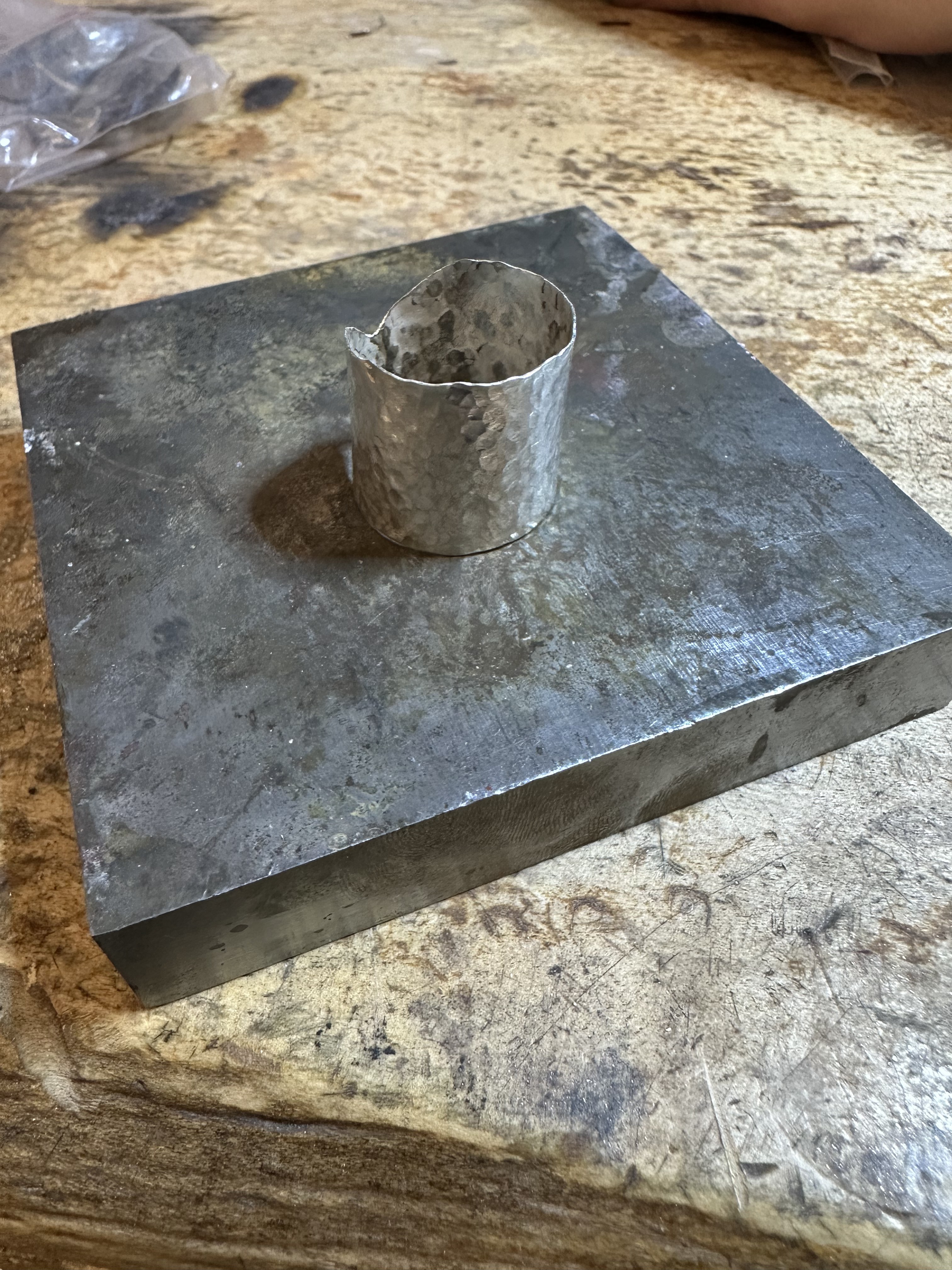 Wide Hammered Ring: IMG 1928